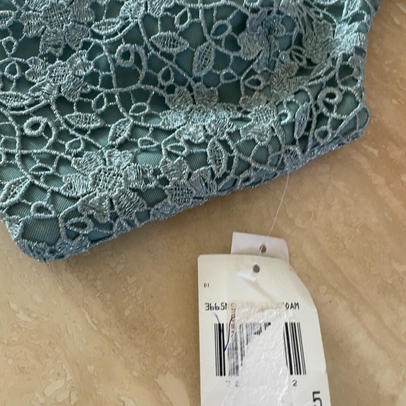 halter top teal blue formal y2k sequin glitter Sz 5 - Picture 5 of 7